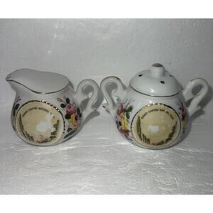 Vintage Porcelain Grand Canyon Sugar Slug And Creamer Salt And Pepper Shakers